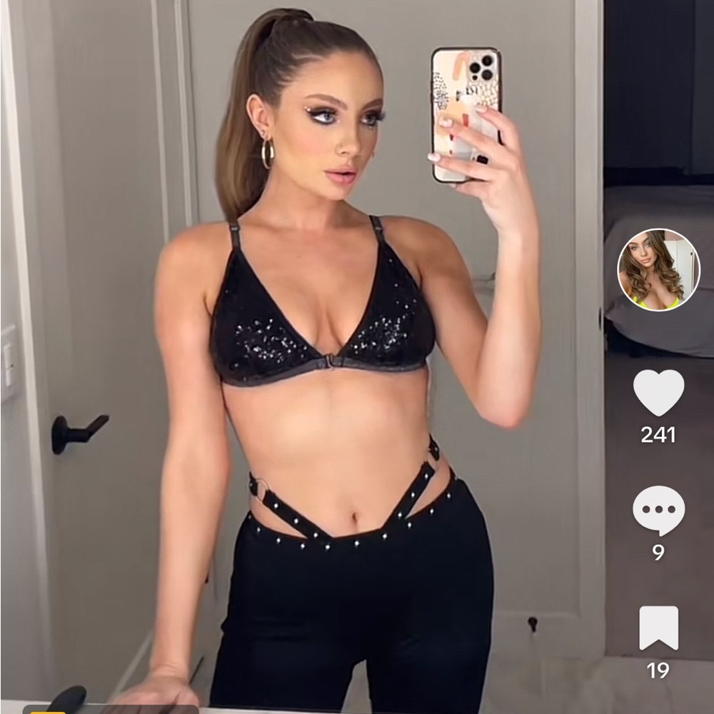 Black Studded I Am Gia Pants